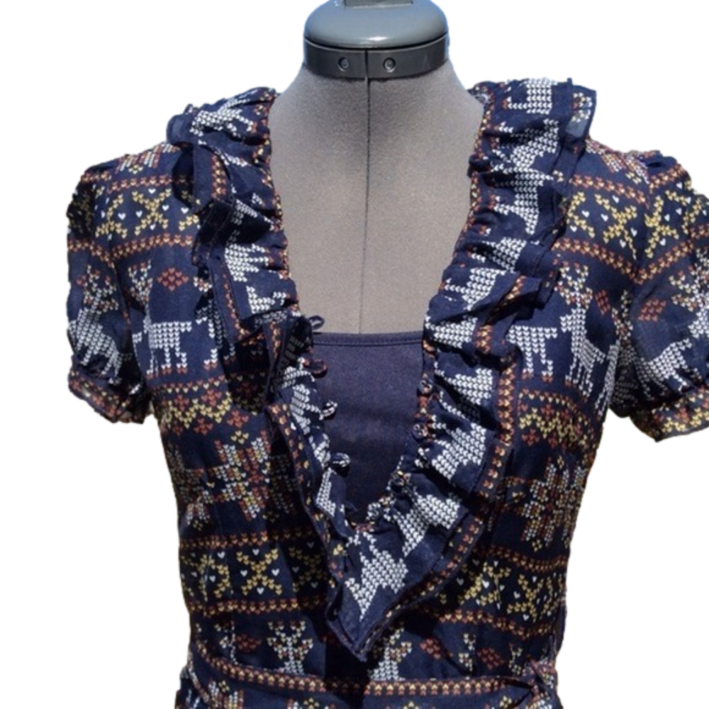 𝅺💥 dELiA*s 💕Fabulous silky navy print dress💕